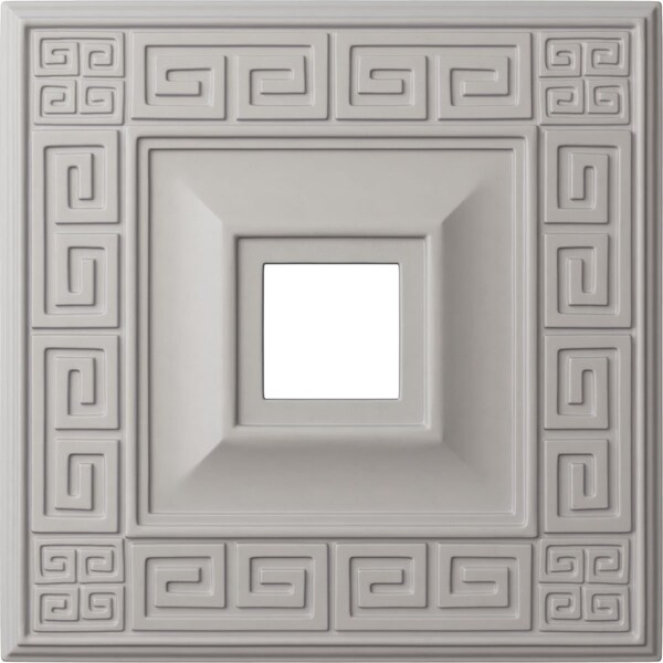 Ekena Millwork Eris Ceiling Medallion (Canopies up to 9 7/8"), 18"W x 18"H x 3 1/2"ID x 1 1/8"P, Ultra Pure White CM18ERUWF - main